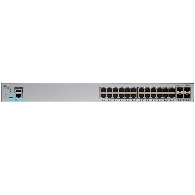 Cisco 2960L 24 ports 4 x 10G SFP LAN Lite Switch WS-C2960L-24TQ-LL 