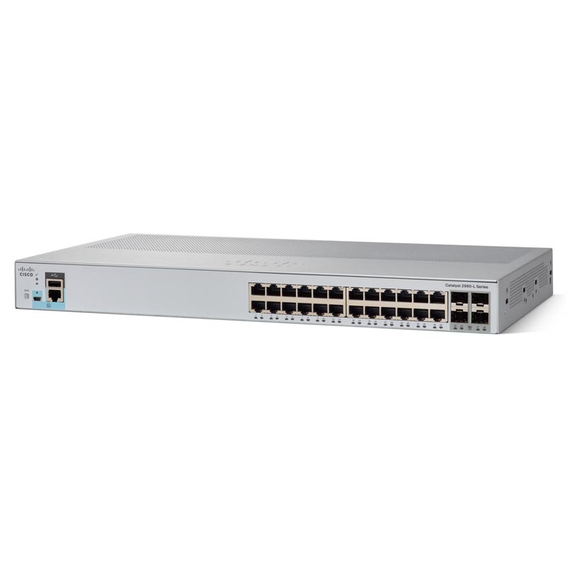 Cisco 2960L 24 ports 4 x 10G SFP LAN Lite Switch WS-C2960L-24TQ-LL 