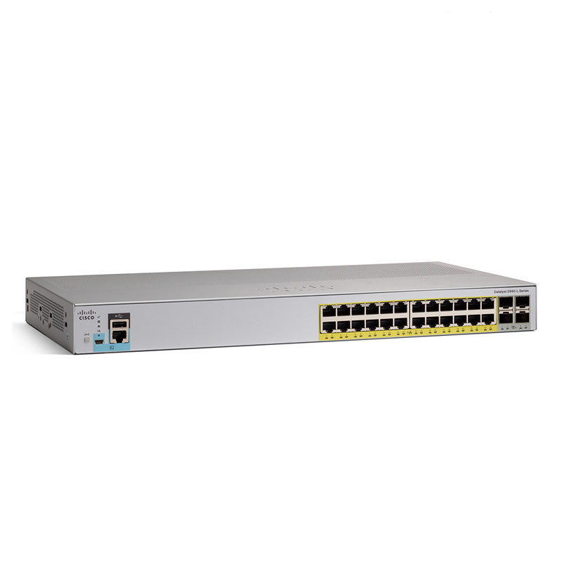 Cisco 24 port PoE+ 4x10G SFP+ Network Switch WS-C2960L-24PQ-LL