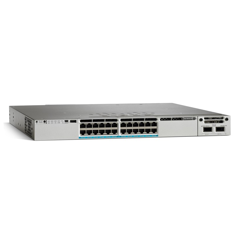 Cisco 3850 24 port gigabit network switch WS-C3850-24XU-L