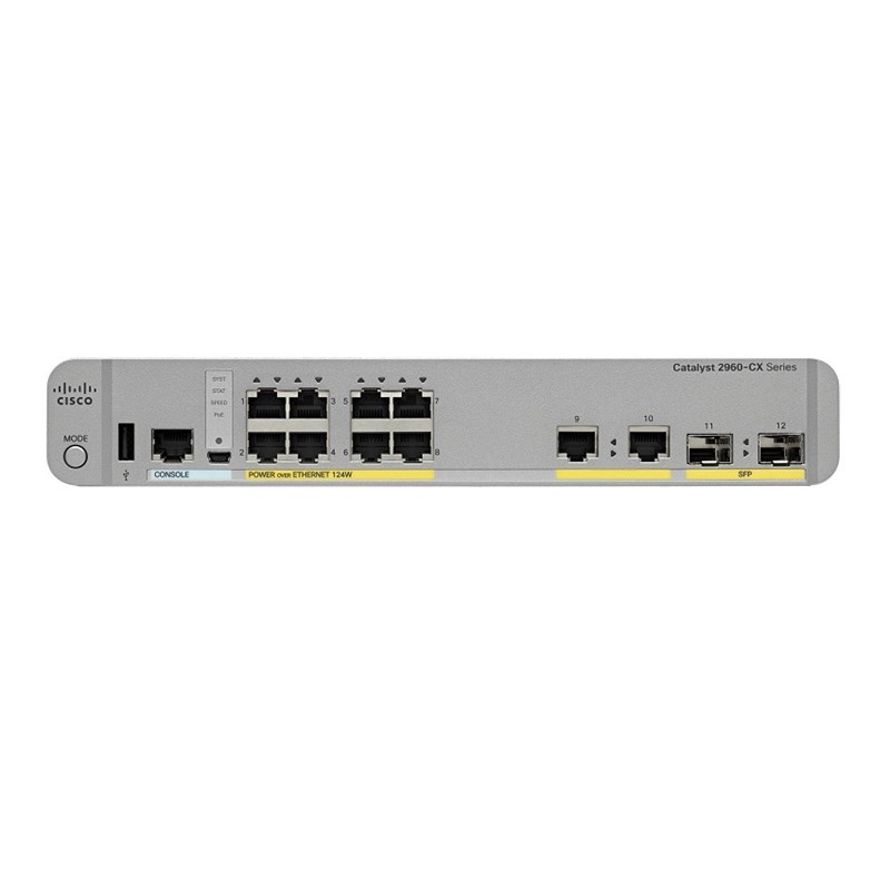 Cisco Catalyst 2960-CX 8 Port Gigabit Switch WS-C2960CX-8PC-L 