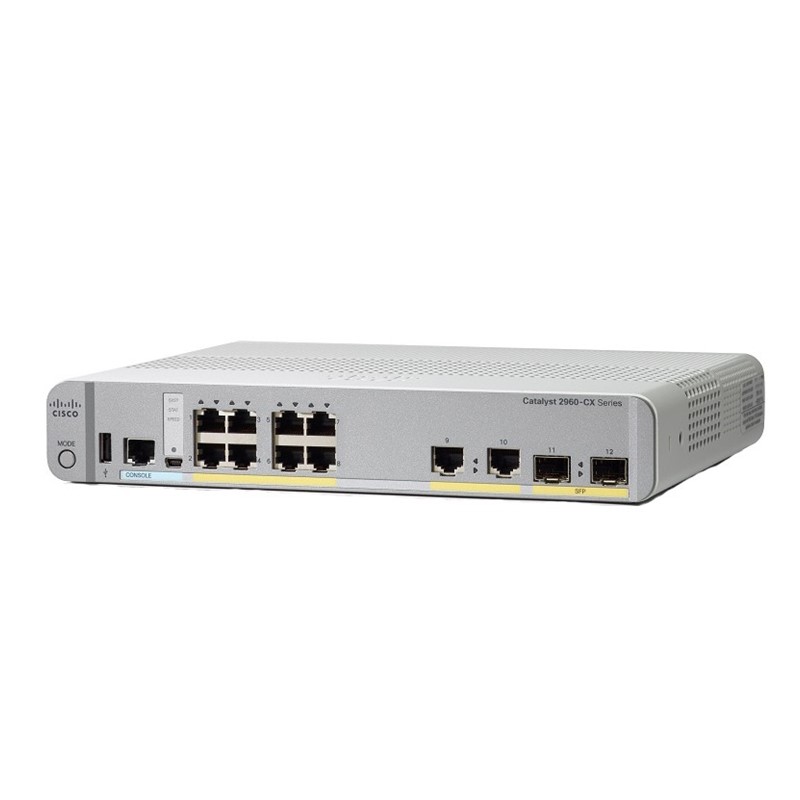 Cisco Cisco WS-C2960CX-8TC-L 8-Port Unmanaged Network Switch L2 Gigabit Ethernet 