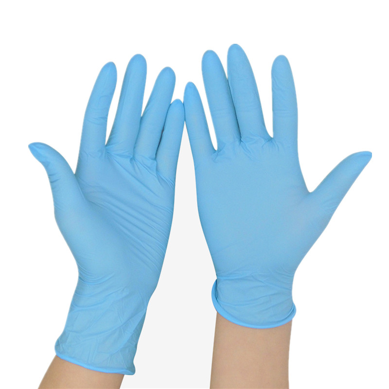 Disposable powder free non-slip elastic touch-screen nitrile gloves