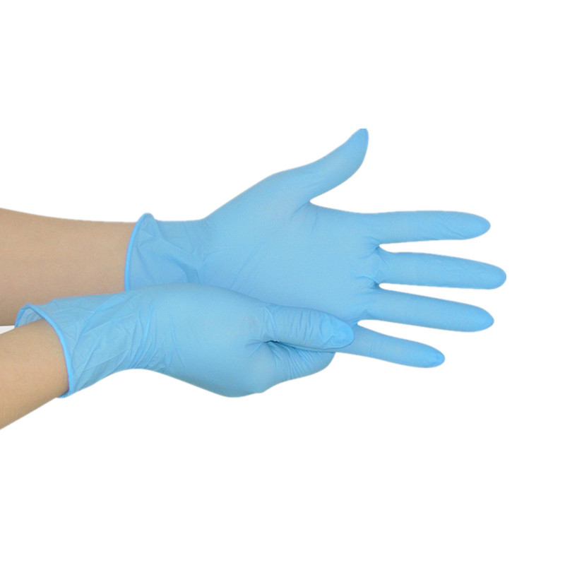 Disposable powder free non-slip elastic touch-screen nitrile gloves