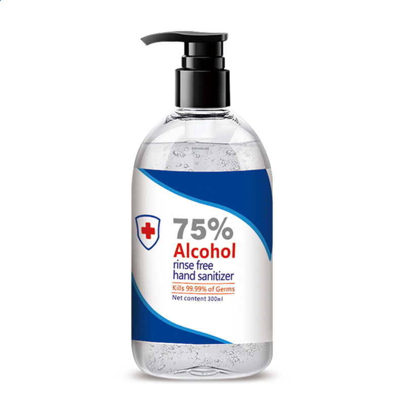 Wholesale Household 300ml 75% Alcohol Hand Sanitizer Rinse-Free Disinfectant Gel