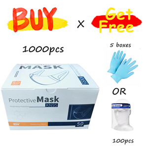KN95 Antivirus Dust Particle Protective Non-woven White Disposable Face Mask